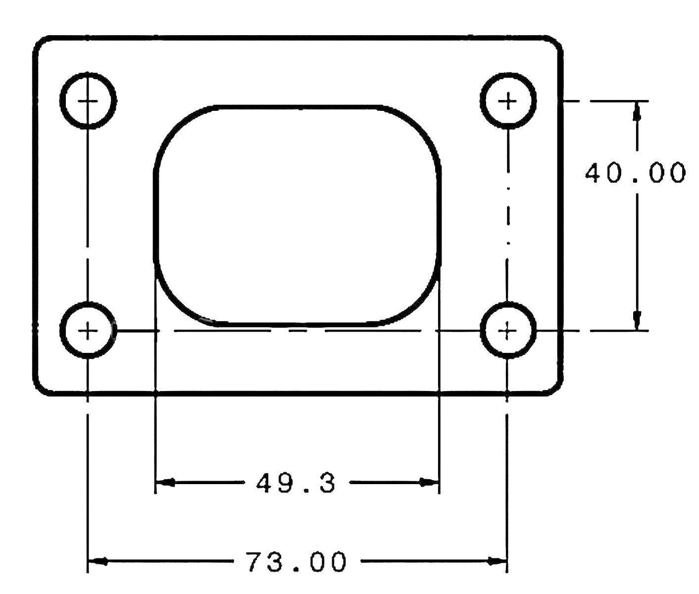 Aeroflow T28 Stainless Steel Turbine Inlet Flange AF9551-0001