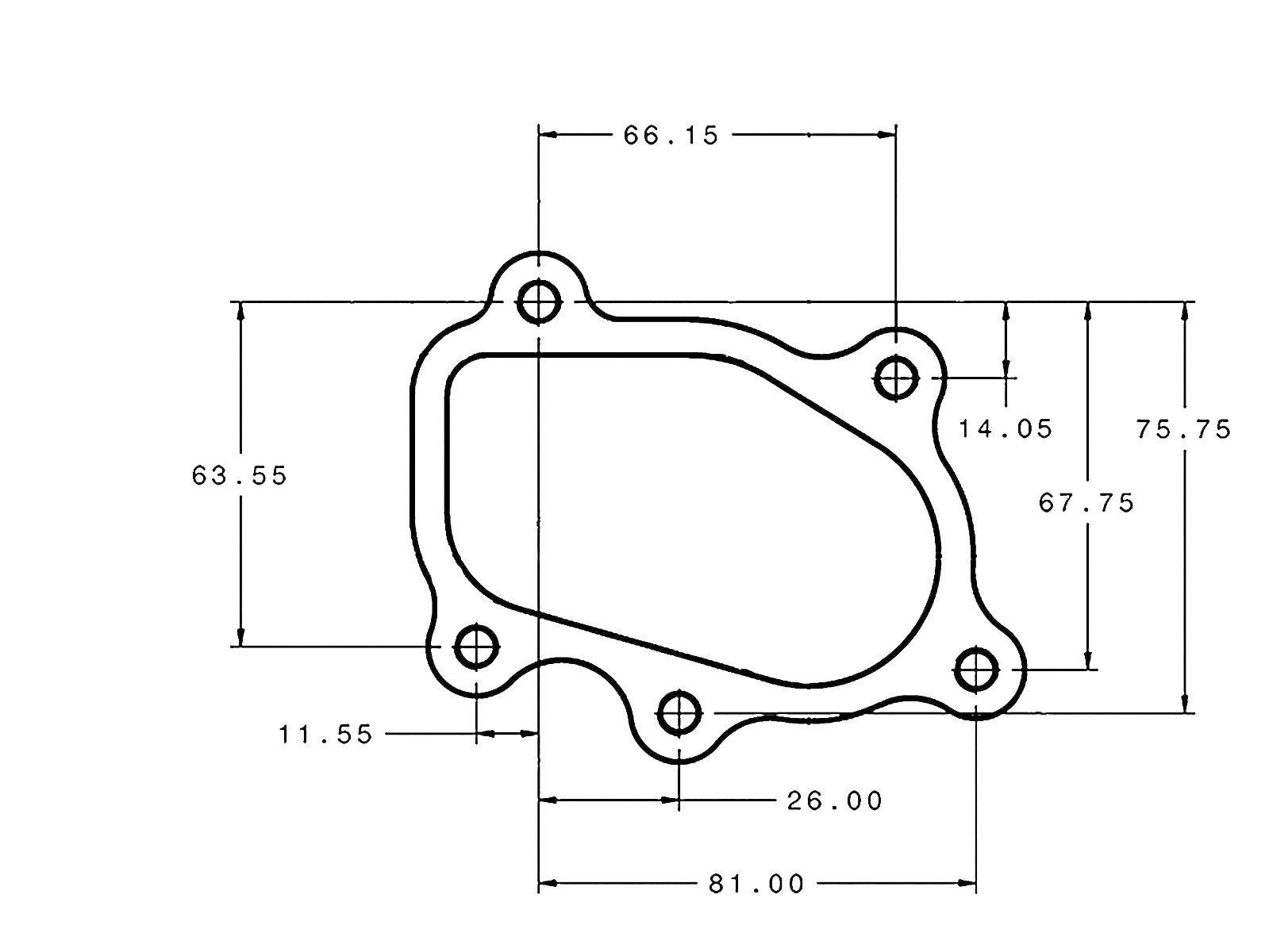 Aeroflow Stainless Steel Turbine Outlet Flange AF9551-0005