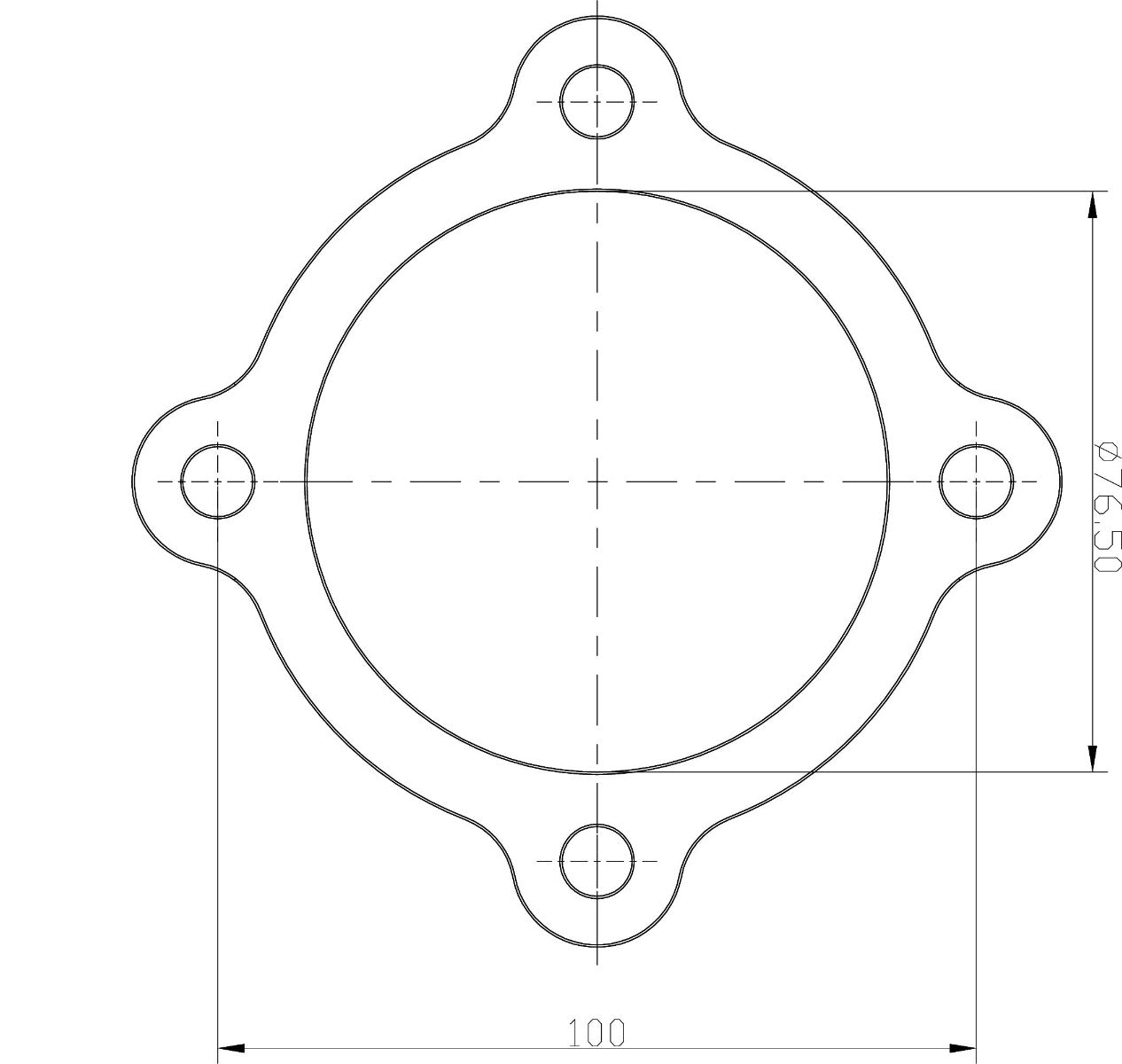 Aeroflow Stainless Steel Turbine Outlet Flange AF9551-0006