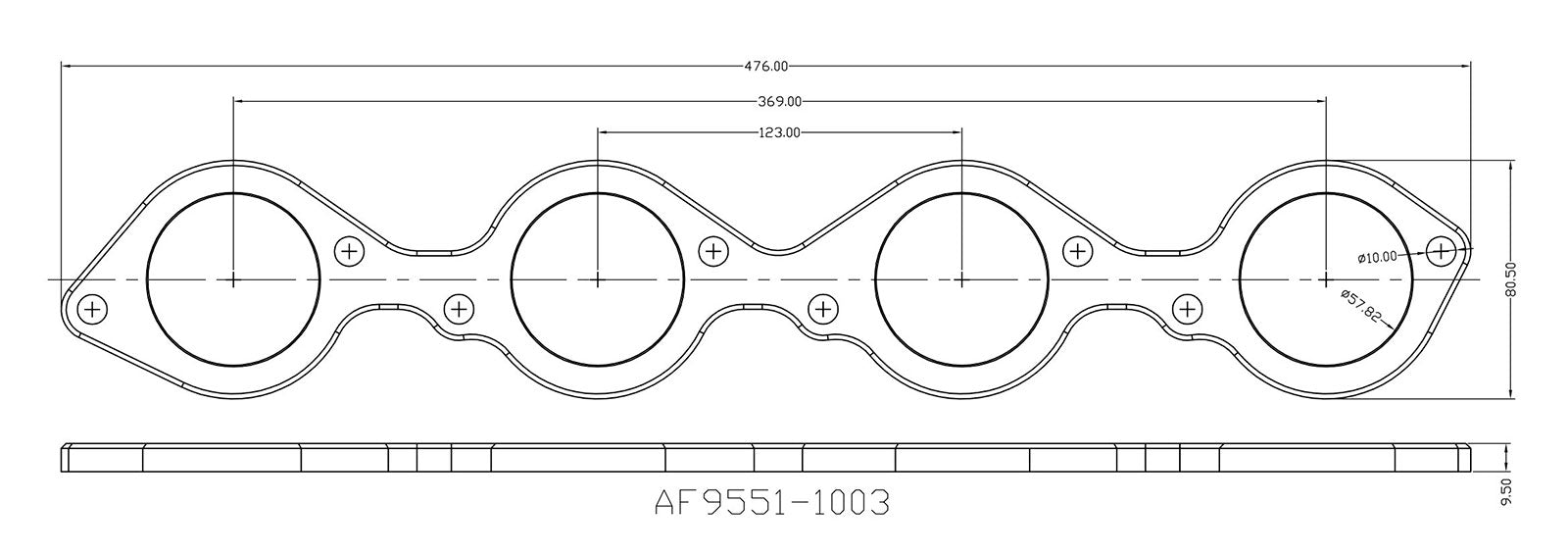 Aeroflow BB Chev 2-1/4" Round Port Header Flange AF9551-1003