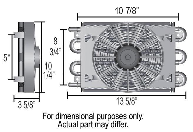 Derale Derale Dyno-Cool 8 Pass Remote Mount Cooler with Fan DP12732