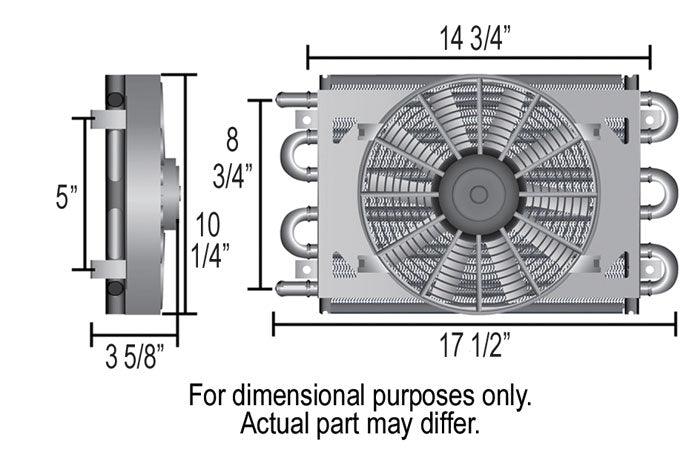 Derale Derale Dyno-Cool 8 Pass Remote Mount Cooler with Fan DP12733