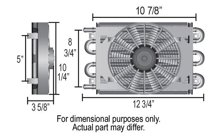 Derale Derale Dyno-Cool 8 Pass Remote Mount Cooler with Fan DP12742