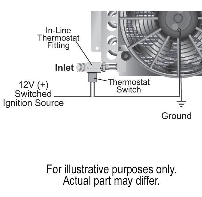 Derale Derale Universal Standard Series In-Line Fluid Thermostat -6 AN x -6 AN DP13021