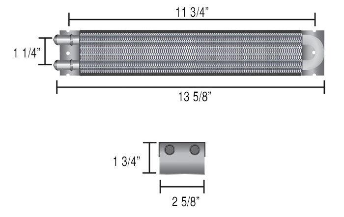 Derale Derale Universal Fluid Cooler 13-3/4"L x 2-1/2"W x 1-3/4"D DP13223