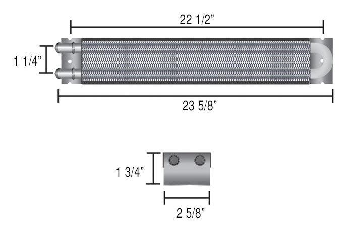 Derale Universal Frame Rail Transmission Cooler DP13224