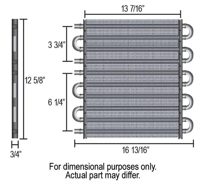 Derale Dual Circuit Tube & Fin Cooler DP13302