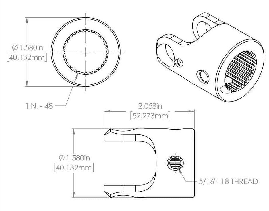 Flaming River Billet Universal Joint FR1712DD