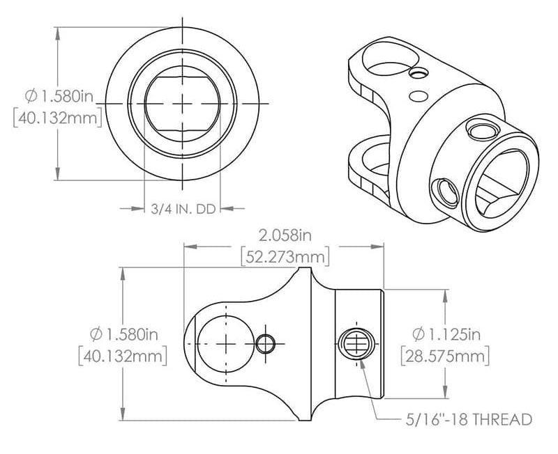 Flaming River Billet Universal Joint FR1719DD