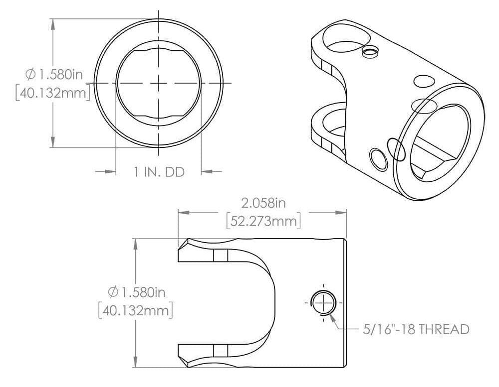 Flaming River Stainless Steel Universal Joint FR2517DD