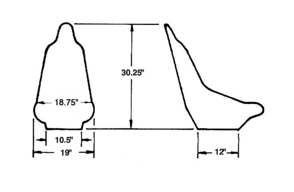 Jaz Products Mini Pro Stock Poly Seat JAZ100-110-01