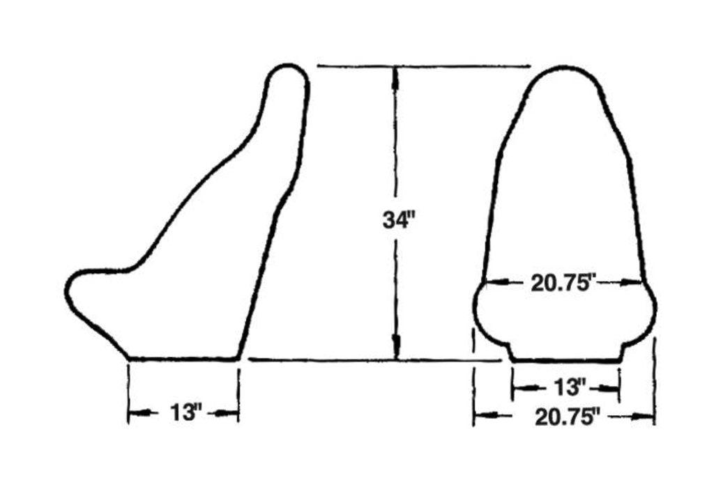 Jaz Products Pro High Back Poly Seat JAZ100-140-01