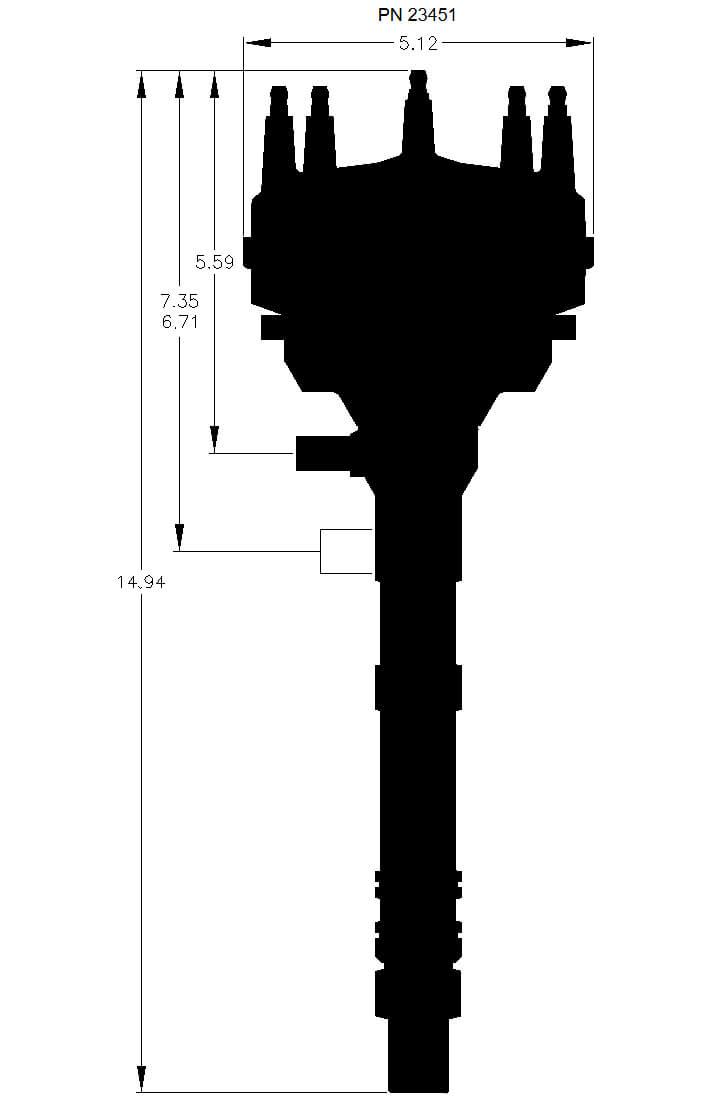 MSD Pro-Billet Hall Effect Cam Sync Distributor MSD23451