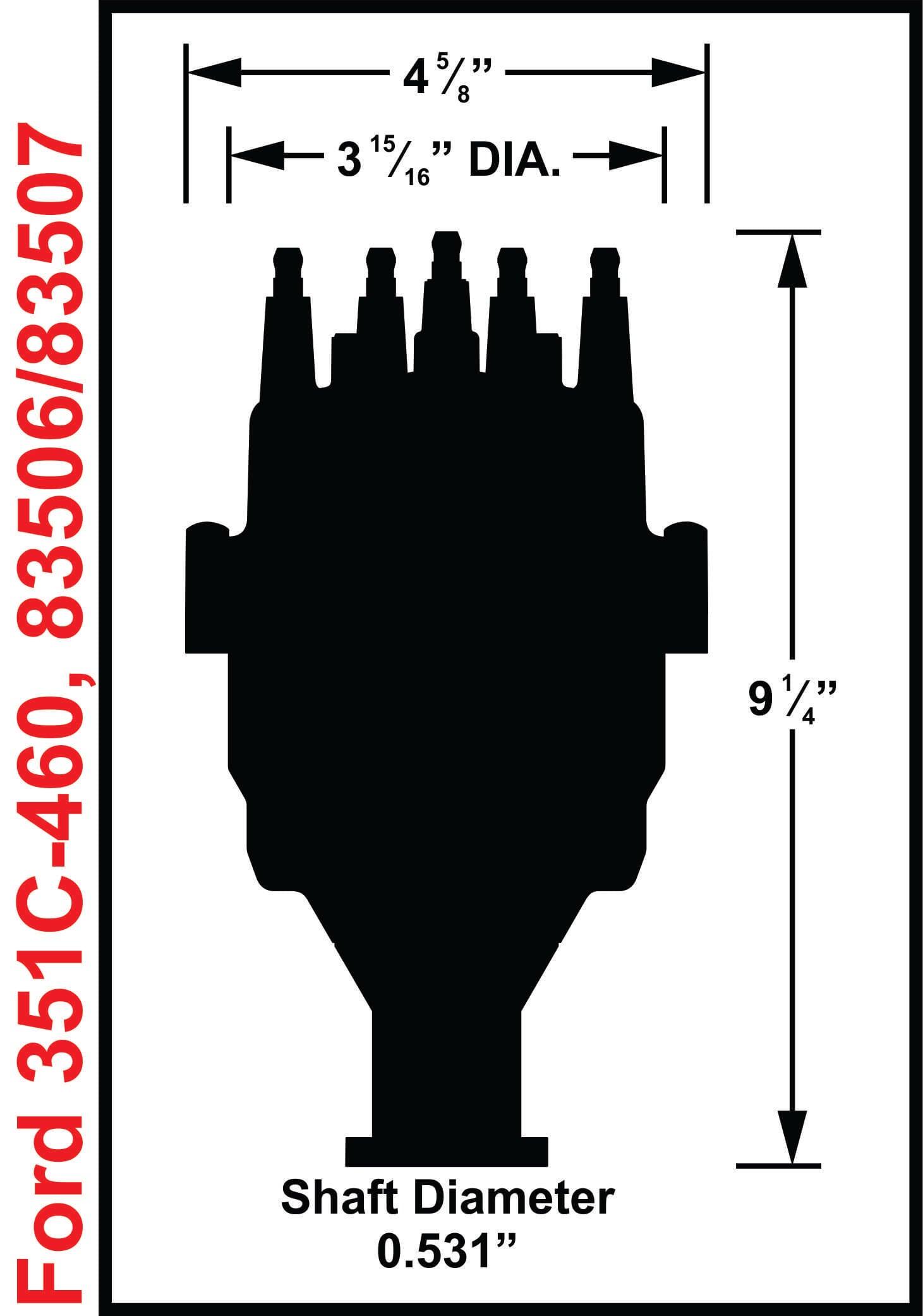 MSD Marine Pro-Billet Ready-To-Run Distributor with Iron Gear .510" Dia. (13mm) MSD8