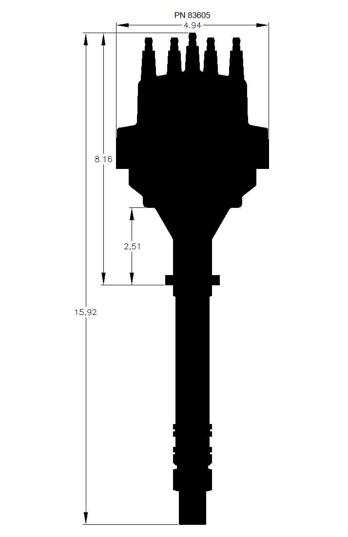 MSD Pro-Billet Ready-To-Run Distributor - Black Cap MSD83605