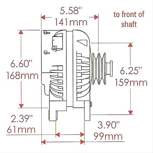 Powermaster Powermaster Street Alternator PM175091