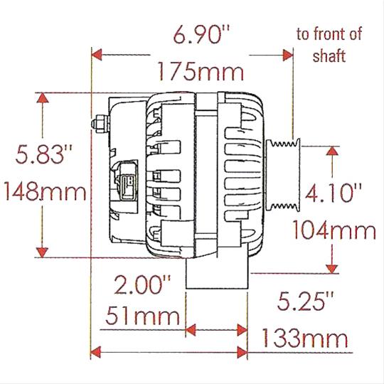 Powermaster Polished GM Style AD Alternator PM28302