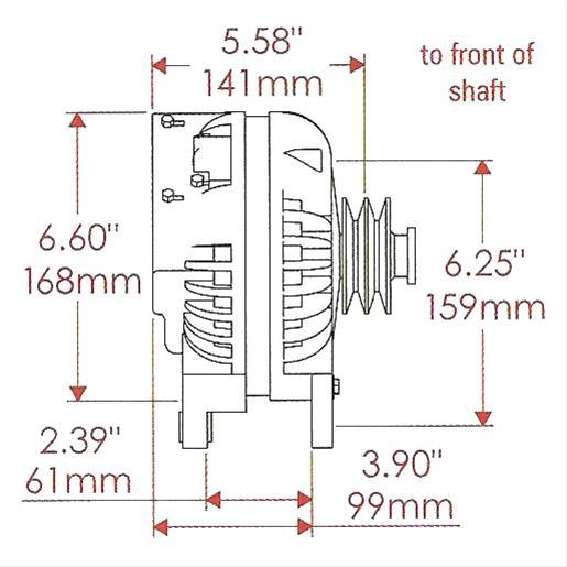 Powermaster Natural Finish Chrysler Alternator PM7018