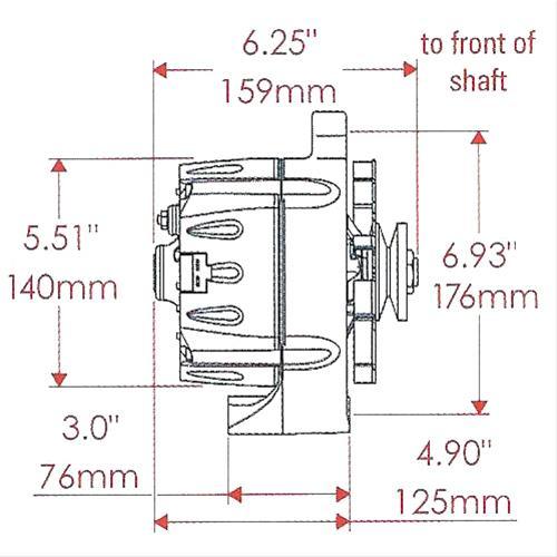 Powermaster Natural Finish Ford Alternator PM8-47141