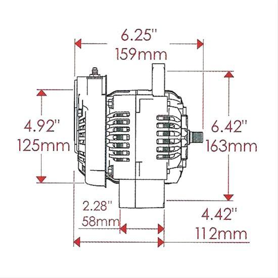 Powermaster Black GM Denso Style Race Alternator PM8146