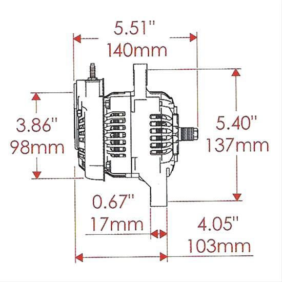 Powermaster Black Denso Racing Alternator PM8166