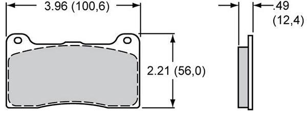 Wilwood Smartpad Brake Pad Set with BP-20 Compound WB150-9418K