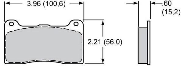 Wilwood Smartpad Brake Pad Set with BP-20 Compound WB150-9419K