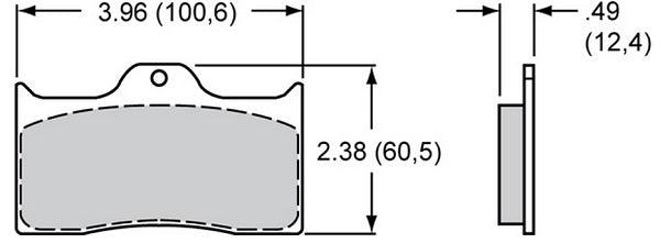 Wilwood PolyMatrix Brake pad Set with A Compound WB15A-5734K