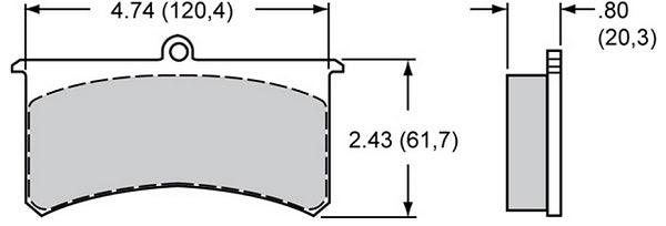 Wilwood PolyMatrix Brake Pad Set with A Compound WB15A-5735K