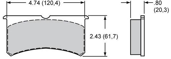 Wilwood PolyMatrix Brake Pad Set with A Compound WB15A-5938K