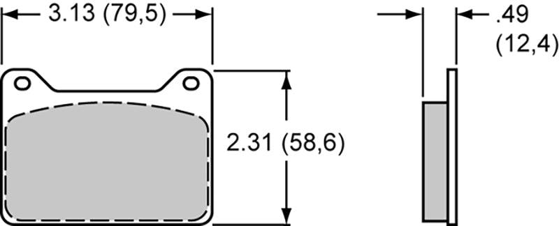 Wilwood PolyMatrix Brake Pad Set with A Compound WB15A-8809K