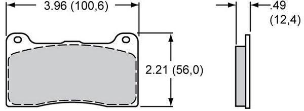 Wilwood PolyMatrix Brake Pad Set with B Compound WB15B-9836K