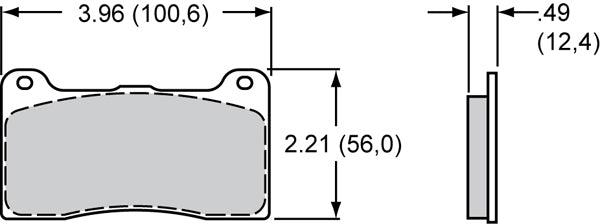 Wilwood PolyMatrix Brake Pad Set with Q Compound WB15Q-10385K