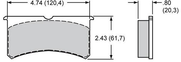 Wilwood PolyMatrix Brake Pad Set with Q Compound WB15Q-6829K