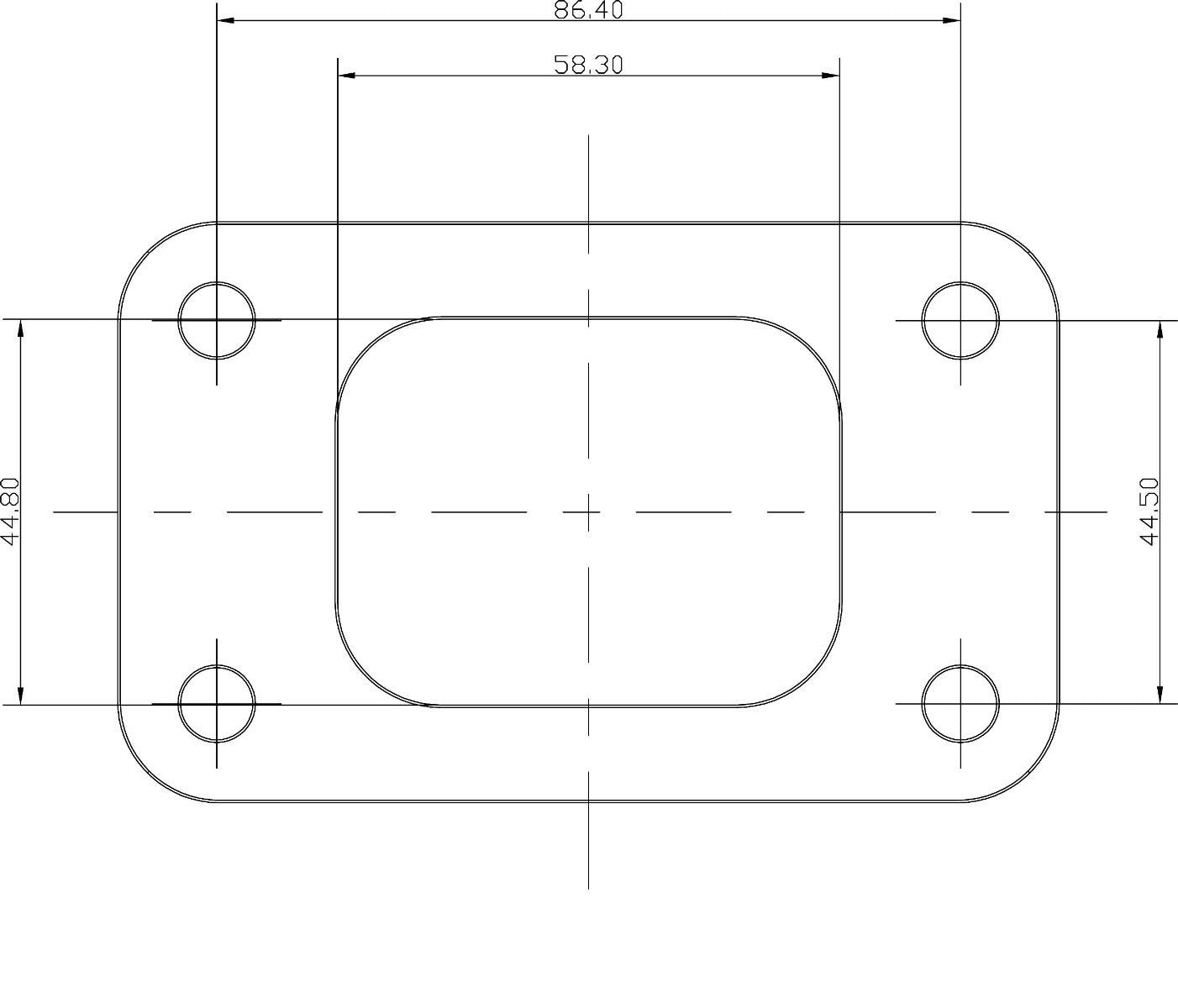 Aeroflow T3 Stainless Steel Turbine Inlet Flange AF9551-0002