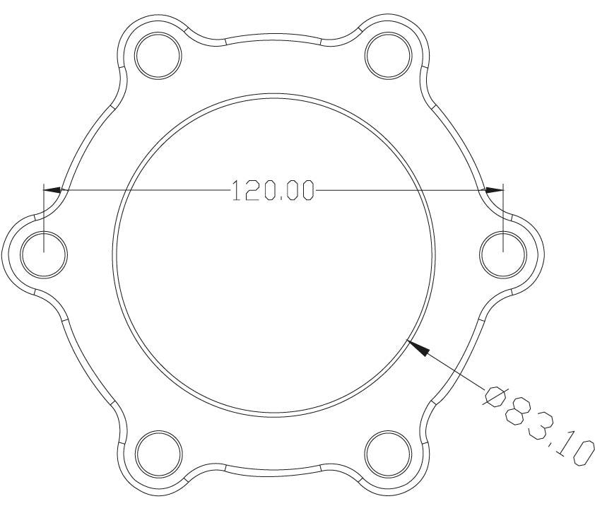 Aeroflow Stainless Steel Turbine Outlet Flange AF9551-0007