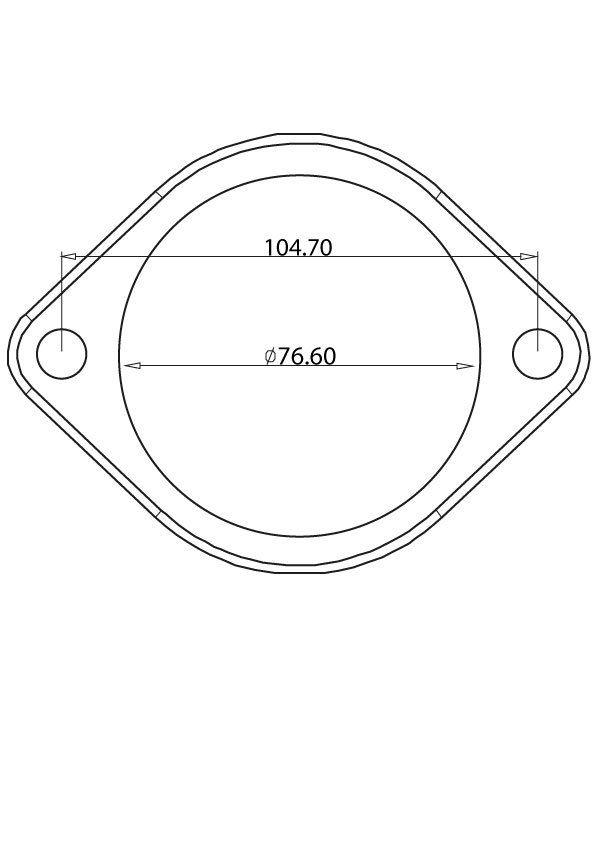 Aeroflow 2-Bolt Stainless Steel Flanges AF9551-0010