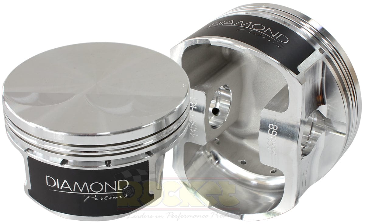 DIAMOND 4.070" bore, 3.622" stroke, 6.125" rod length, -2cc dome volume Diamond Pistons LS3/L92 Flat Top Forged Pistons With Rings D11545-R1-8 SR