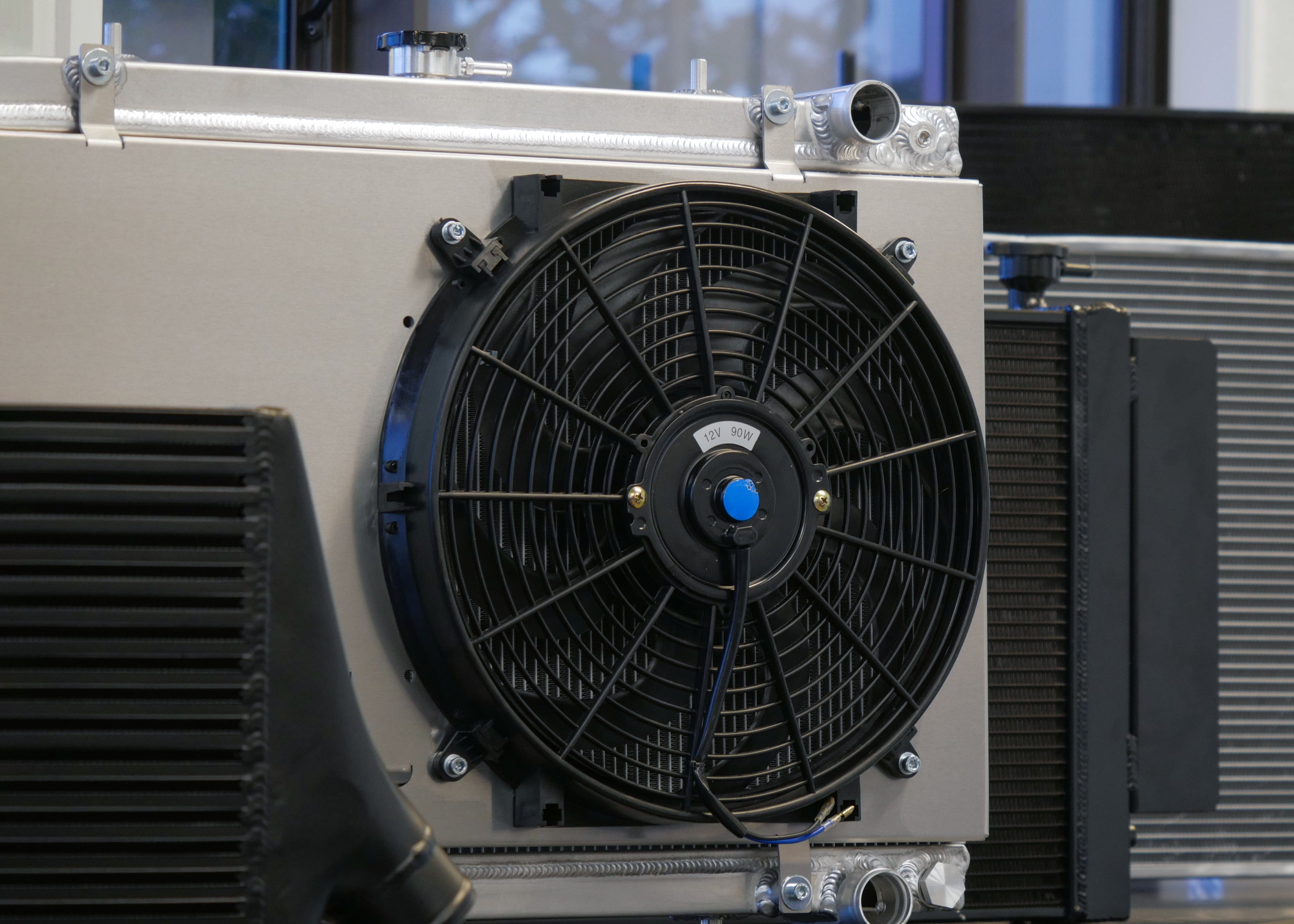 Fenix Cooling Performance Fans & Shrouds Black [Special Order] / SPAL 1310 CFM 14" Nissan Cefiro A31 & Laurel C33 RB20 & RB25 Fan Shroud Kit SR