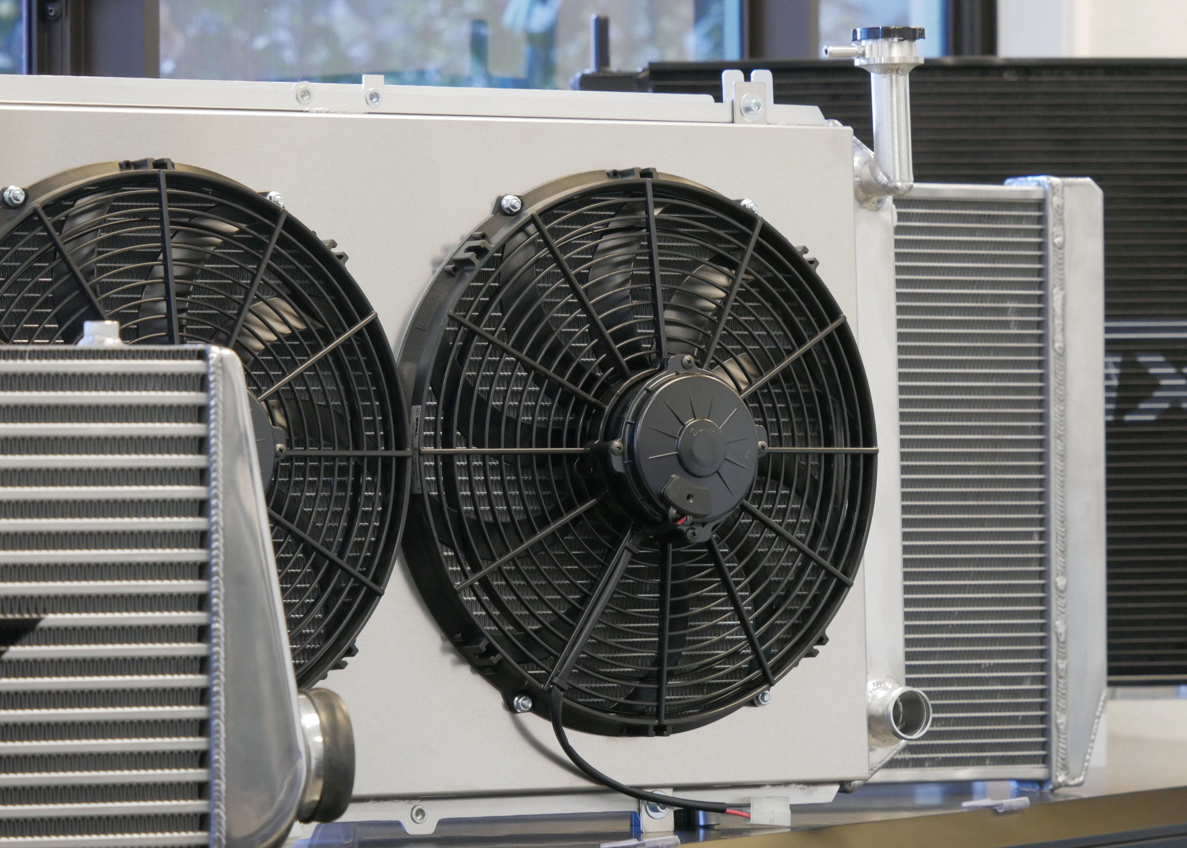 Fenix Cooling Performance Fans & Shrouds Black [Special Order] / With x2 SPAL 1864CFM 14" Universal Performance [RACE5179] Fan Shroud Kit SR