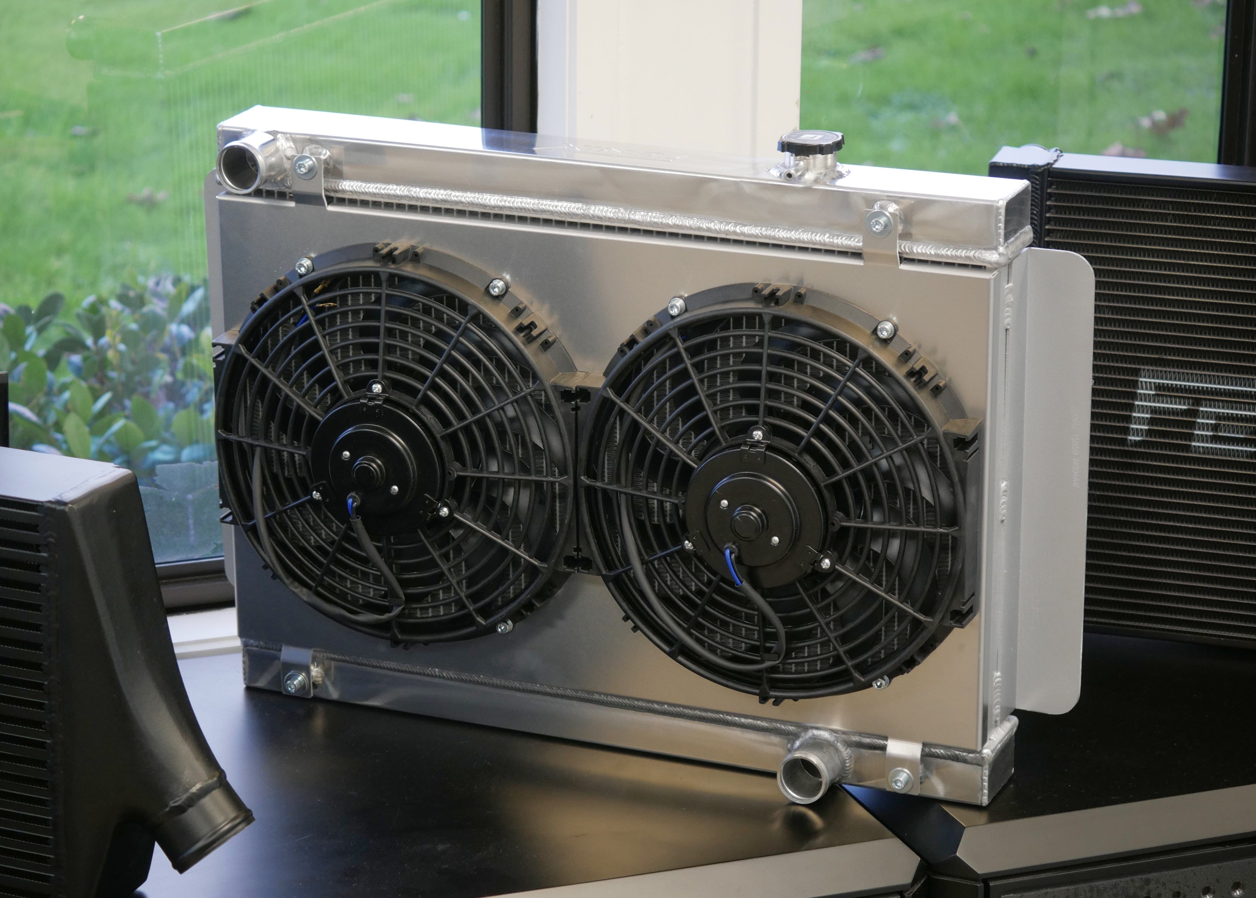 Fenix Cooling Performance Fans & Shrouds Black [Special Order] / x2 Fenix 12" 120W Holden HQ & Torana 1967-1980 [WIDE] Fan Shroud Kit SR