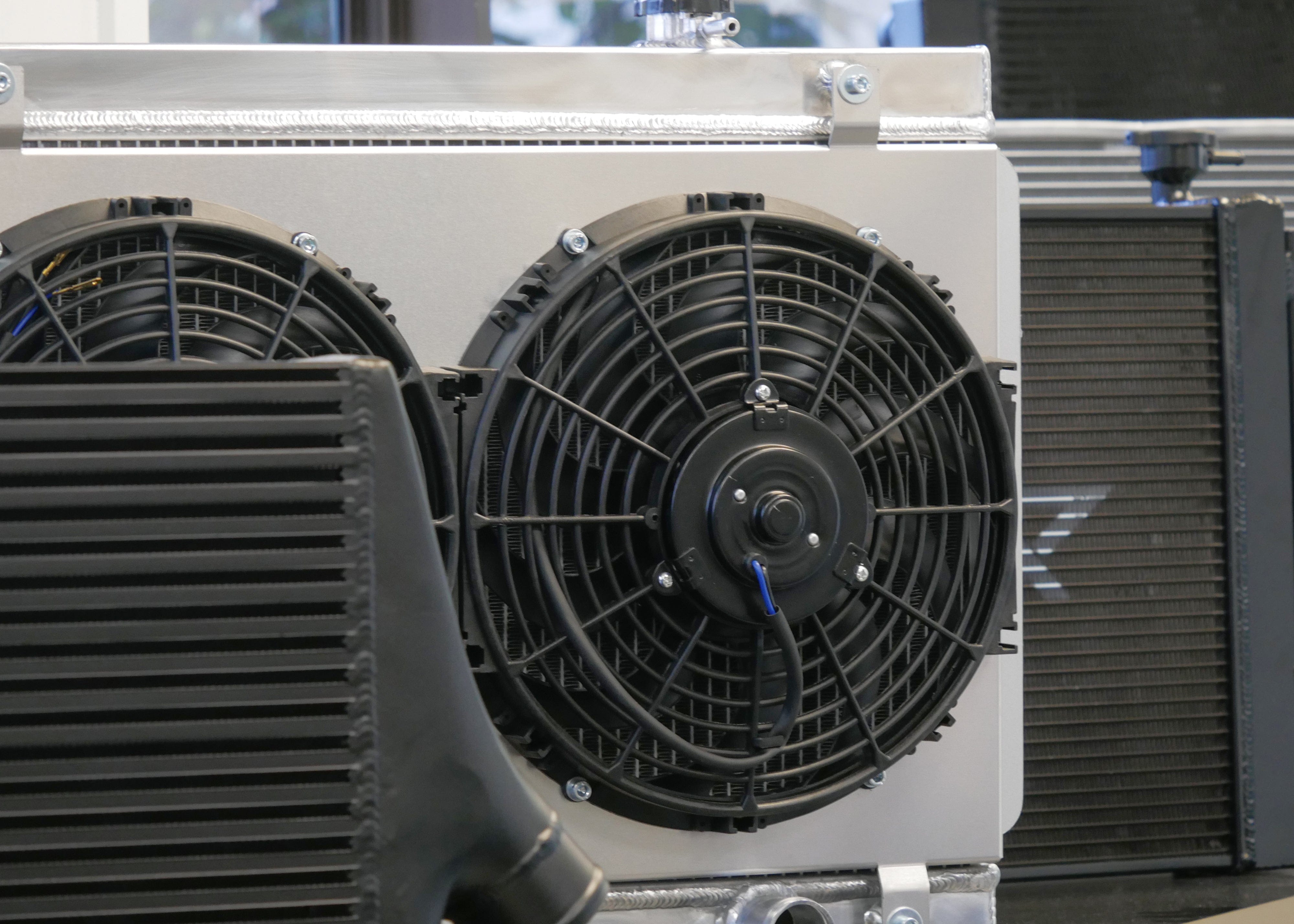 Fenix Cooling Performance Fans & Shrouds Black [Special Order] / x2 SPAL 12" 1328CFM Holden HQ & Torana 1967-1980 [WIDE] Fan Shroud Kit SR