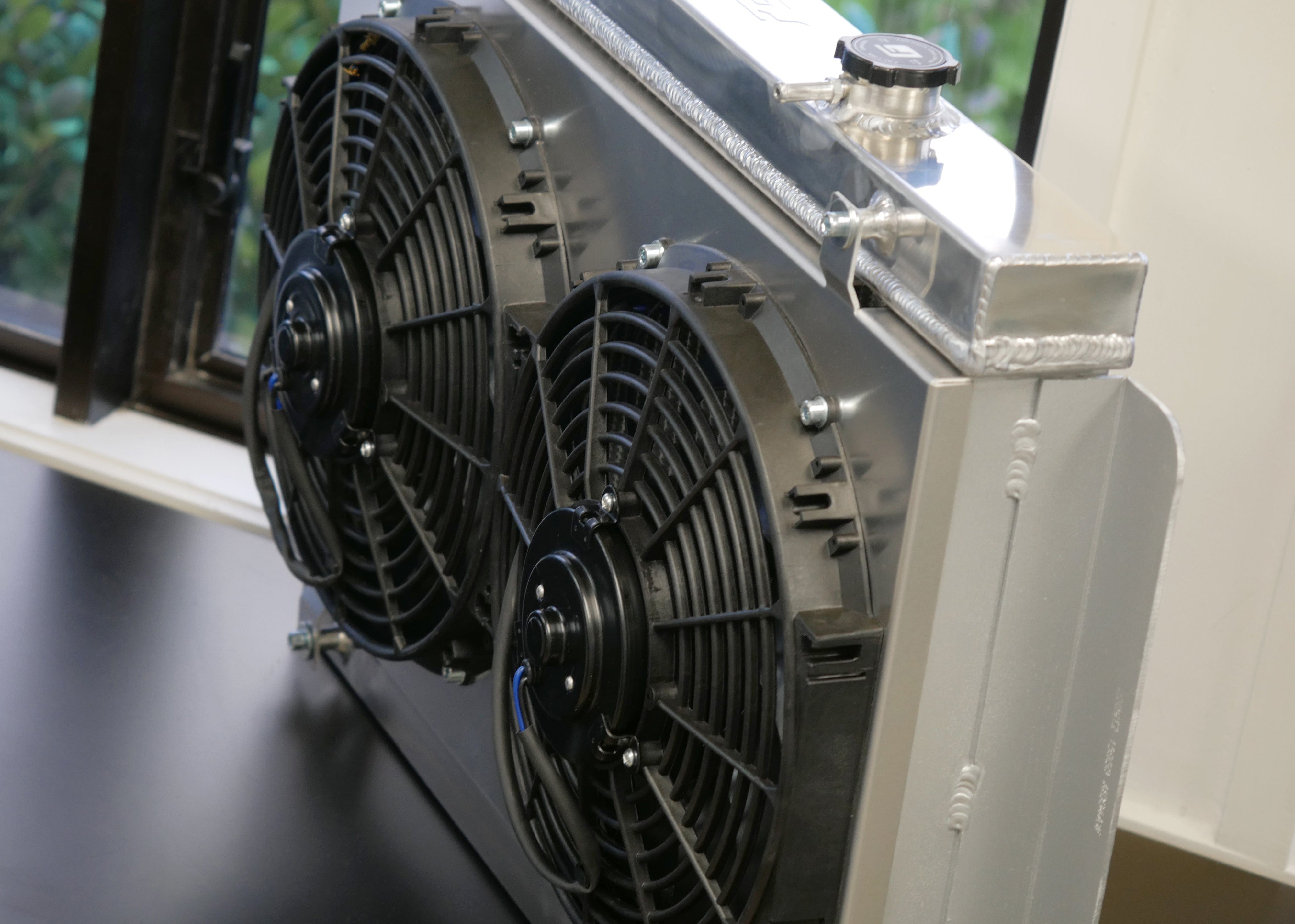 Fenix Cooling Performance Fans & Shrouds Raw / x2 SPAL 12" 1328CFM Holden HQ & Torana 1967-1980 [WIDE] Fan Shroud Kit SR