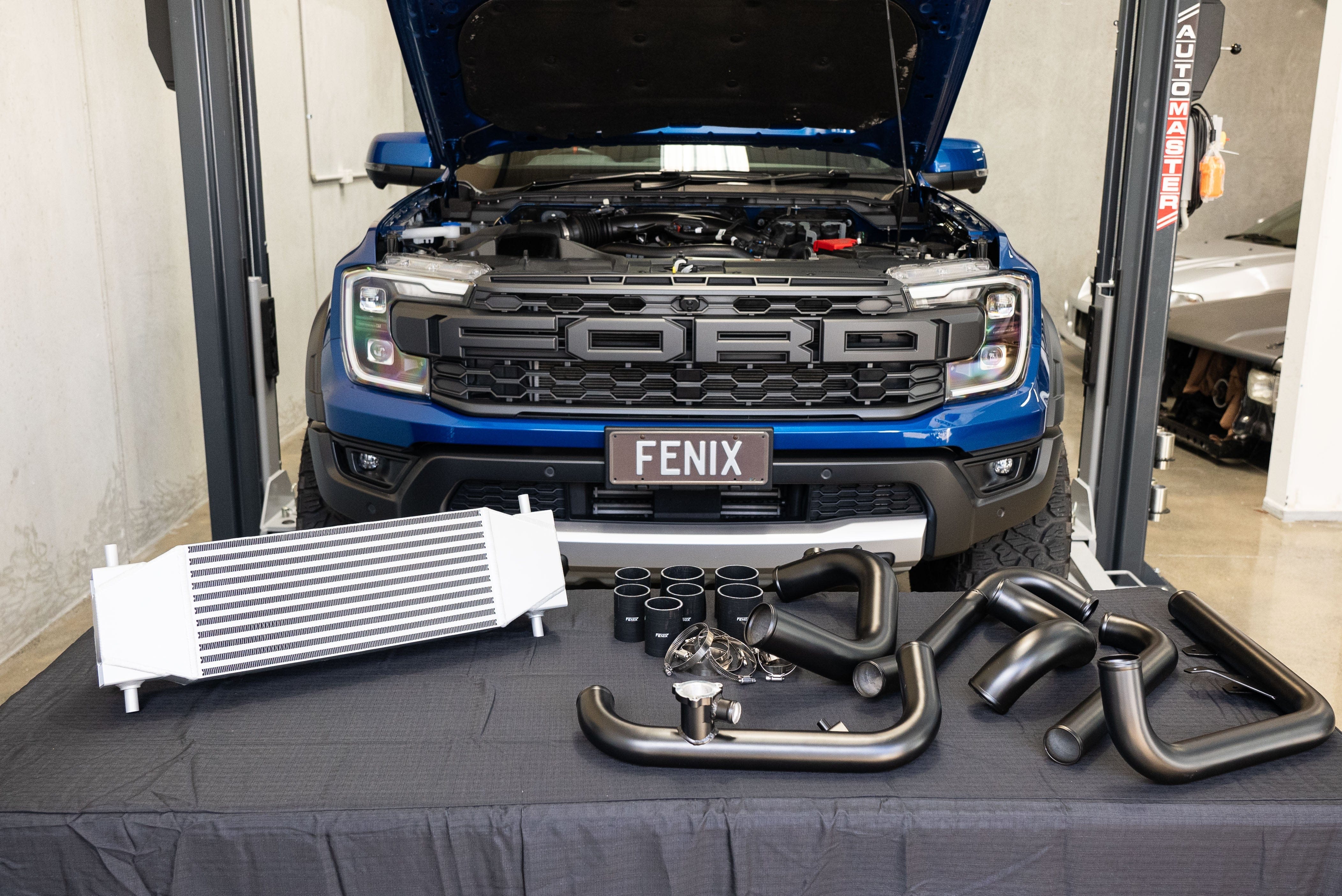 Fenix Cooling Performance Intercooler Silver & Polished / Without Logo / With BOV Ford Ranger Raptor P703 / RA 3.0L Petrol 2022- | Performance Intercooler Kit SR