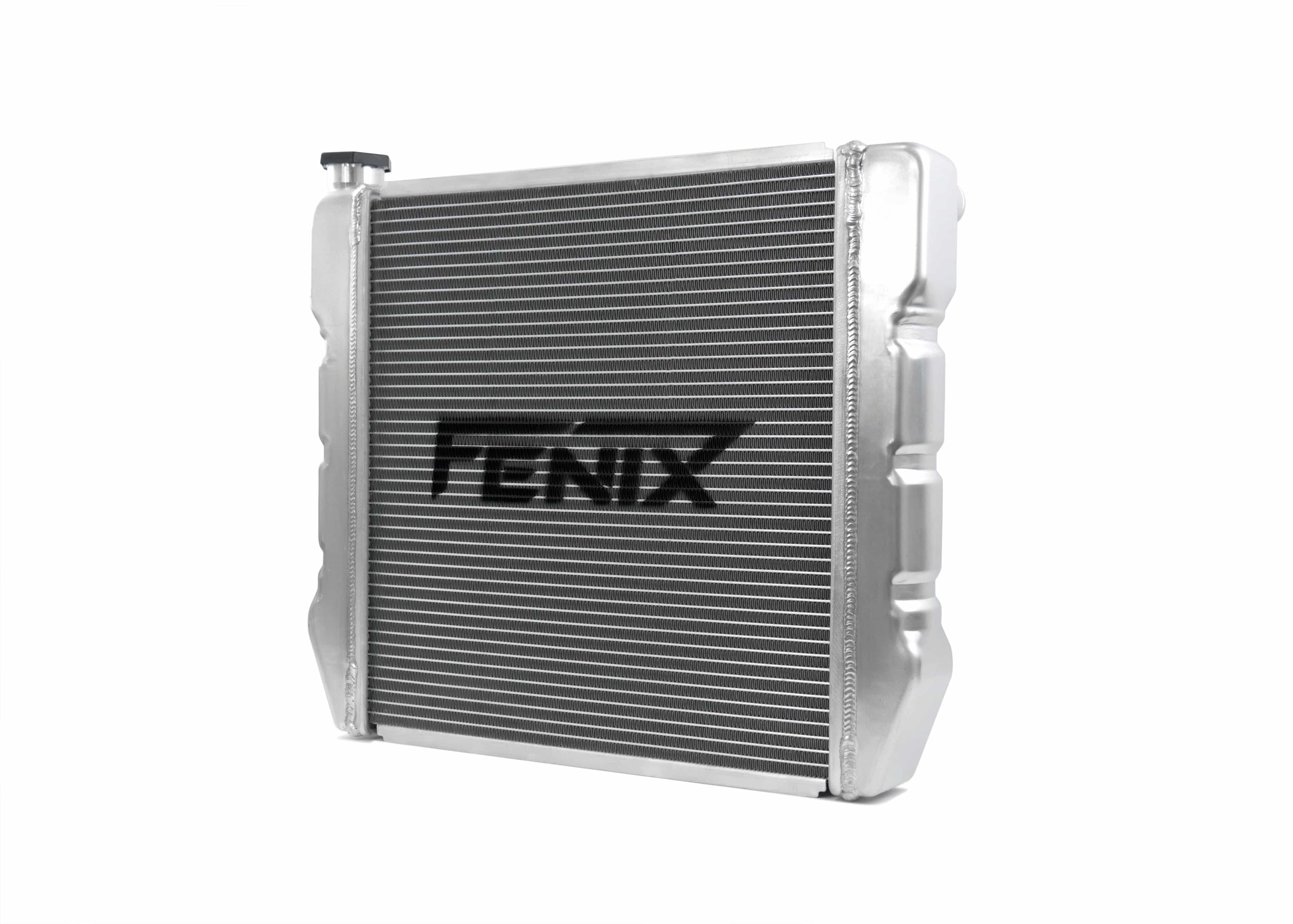 Fenix Cooling Performance Radiator 430mm Universal Stock Car Radiator - Top Outlet Pipe Left / Bottom Outlet Pipe Right [Pressed Tank] SR