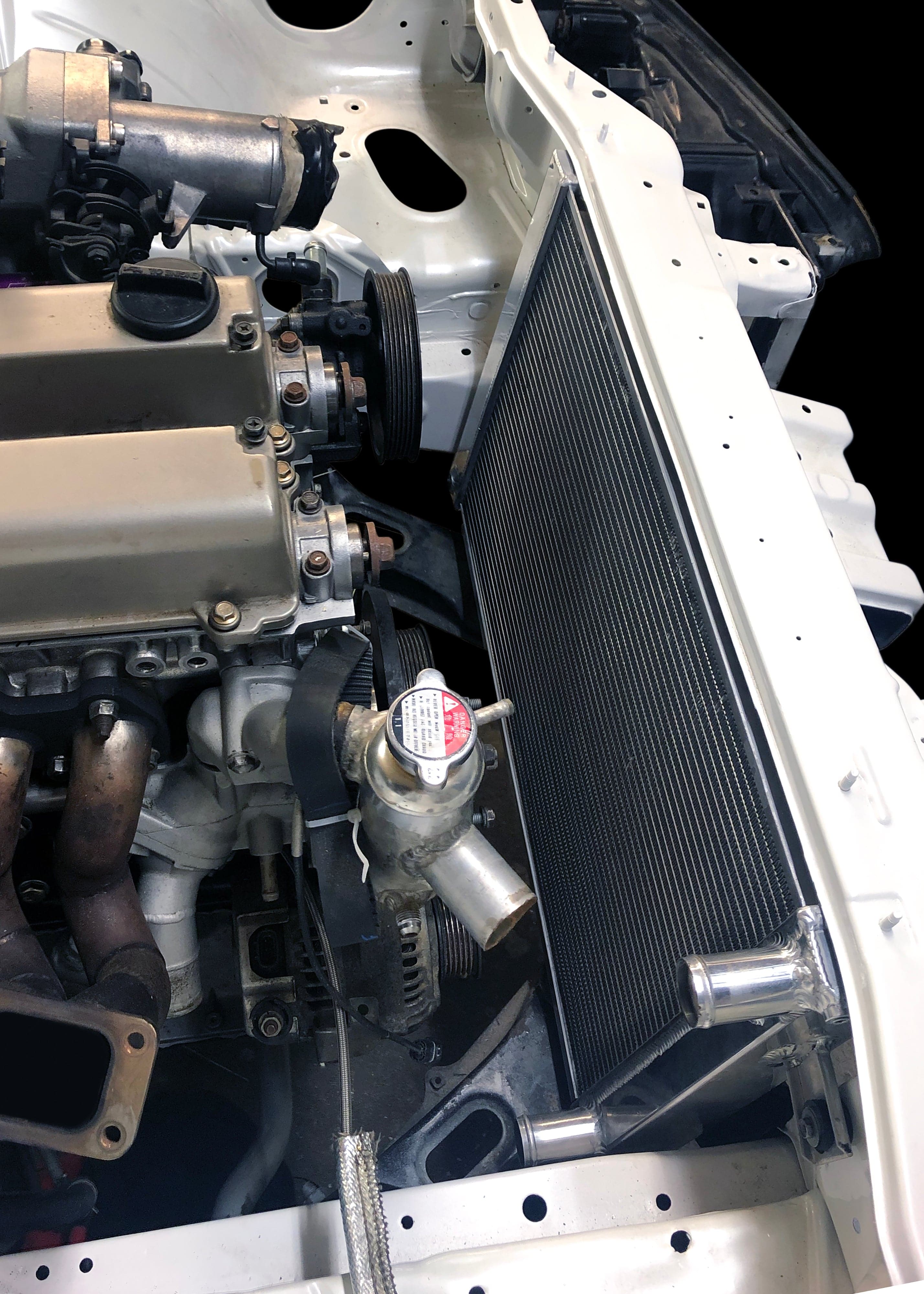 Fenix Cooling Performance Radiator 56mm [8mm Standard Density] / Black [Special Order] / Without Nissan Silvia S14 / S15 with RB & JZ 1993-2002 [Tucked] | Performance Radiator SR