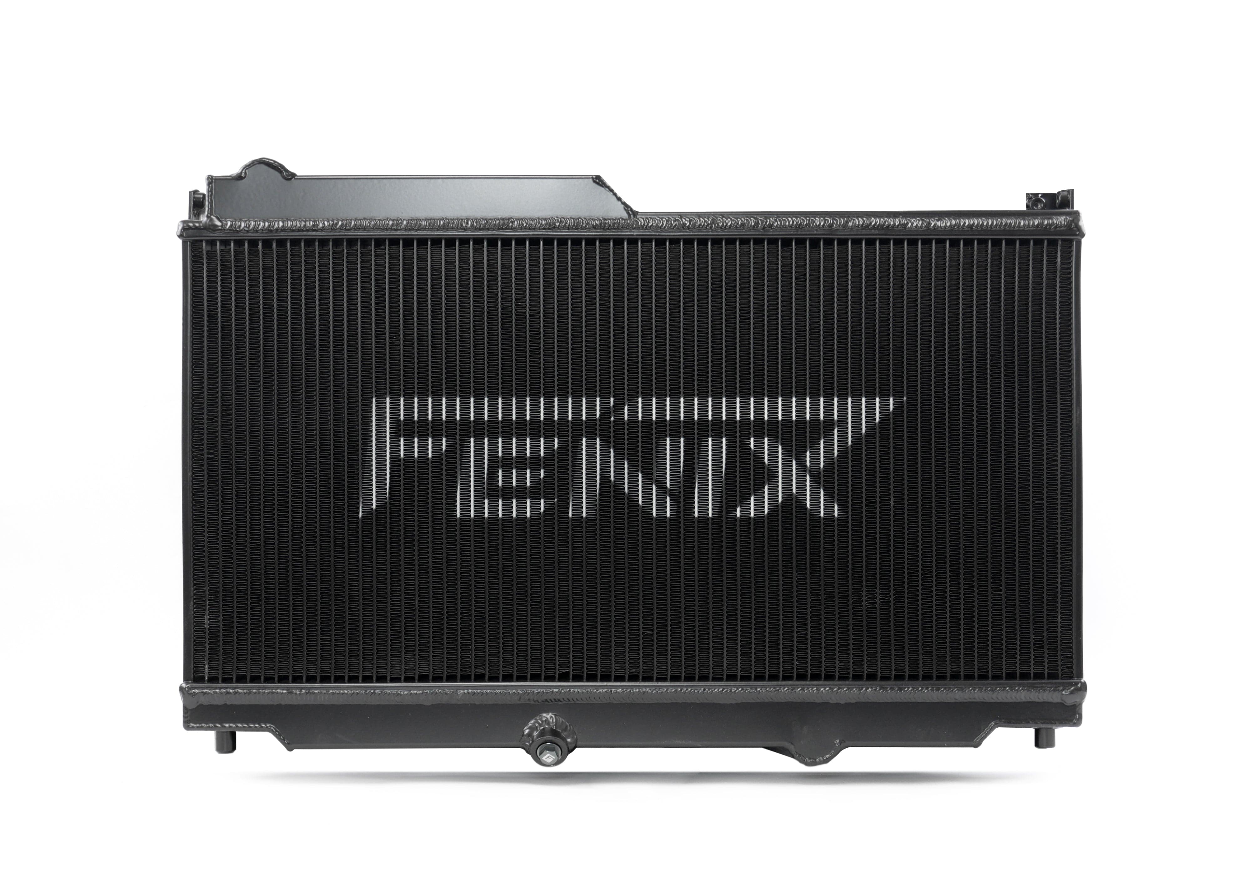 Fenix Cooling Performance Radiator Black [Special Order] / Pro Series [Single Pass] / With x2 Fenix 12" 120W Mazda RX7 FD3S 13B 1992-2002 | Performance Radiator SR