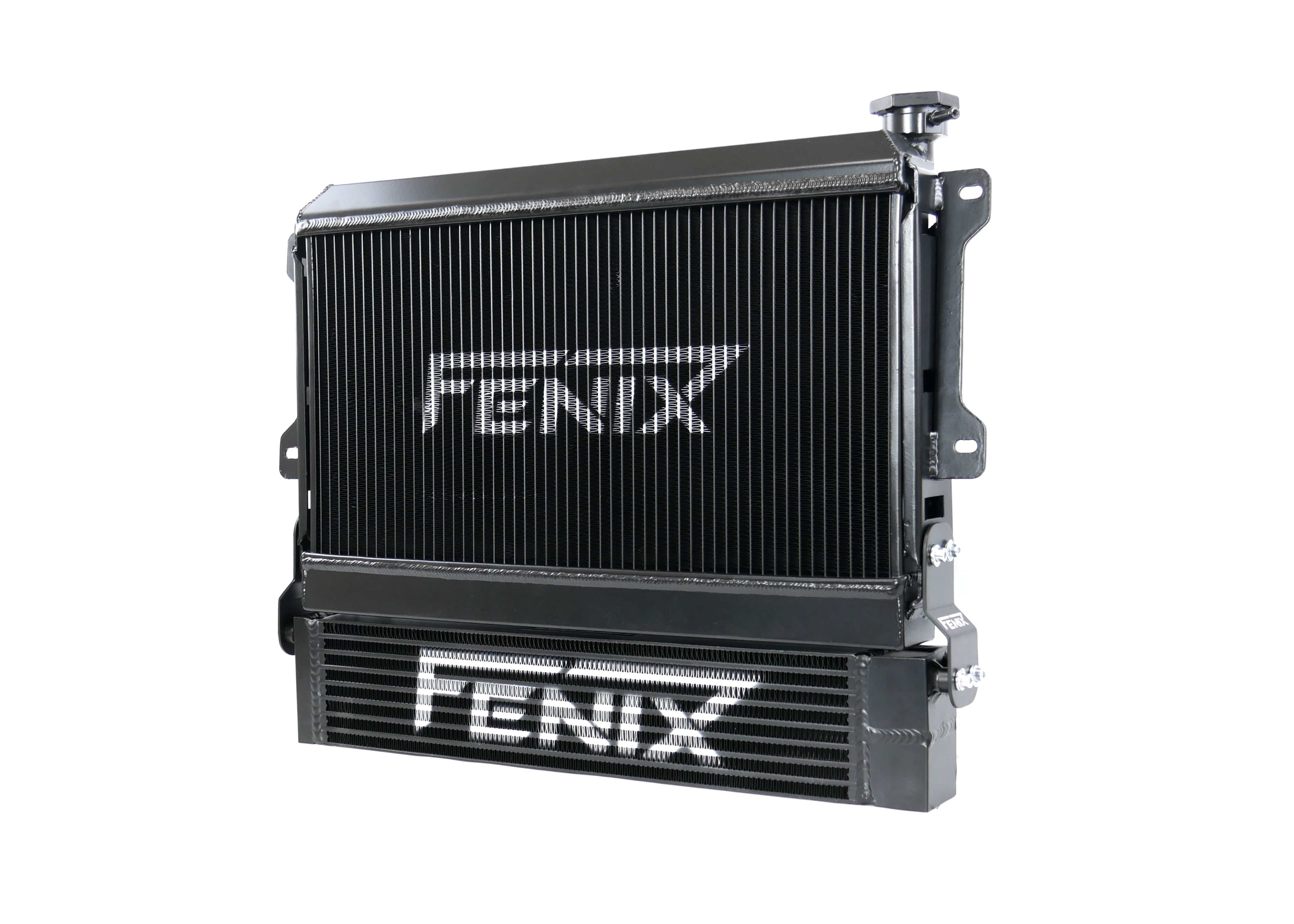Fenix Cooling Performance Radiator Black / With / Without Mazda RX2-5 & RX7 Series 1 / 2 1970-1983 [Down-Flow] | Performance Radiator SR