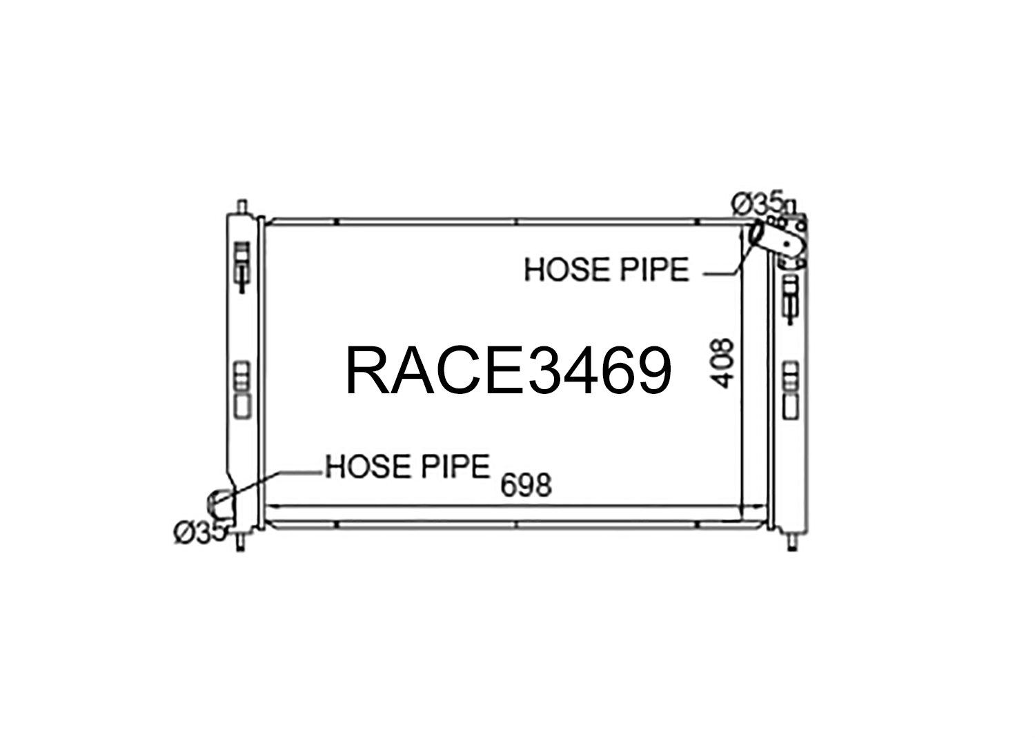 Fenix Cooling Performance Radiator Mitsubishi Lancer Evo X 4B11T 2007-2016 | Performance Radiator SR