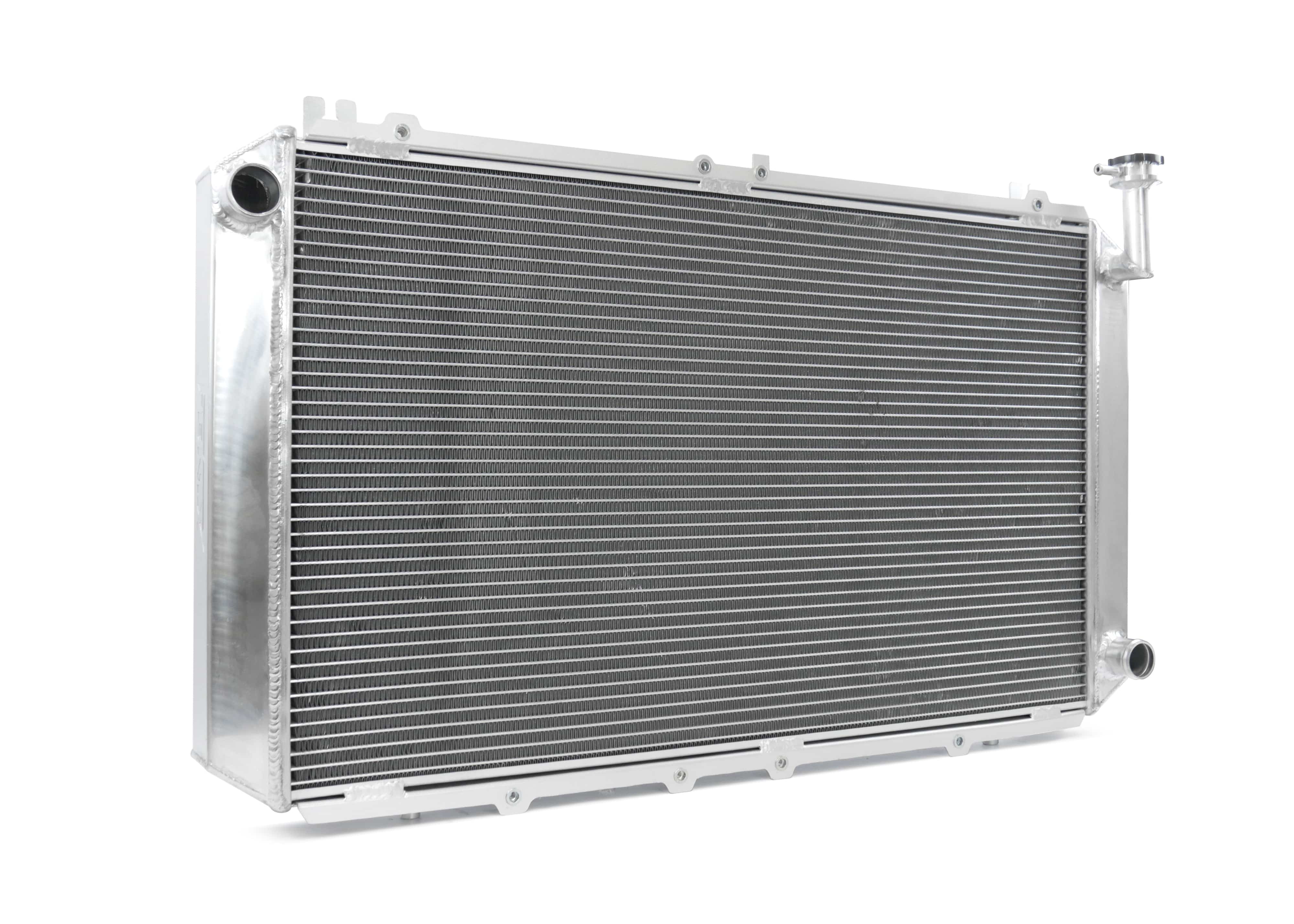Fenix Cooling Performance Radiator Polished / Blank Shroud Only [Special Order] Universal Performance Radiator - Top Outlet Pipe Left / Bottom Outlet Pipe Right. SR